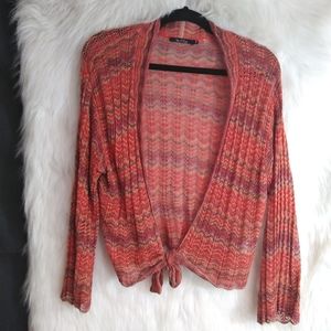 Nick and Zoe Multicolor Fall Color Long Sleeve Cardigan Size PM